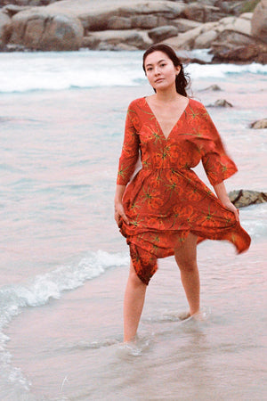 Gabrielle Swimwear - Gabrielle Maxi Dress Red Flame