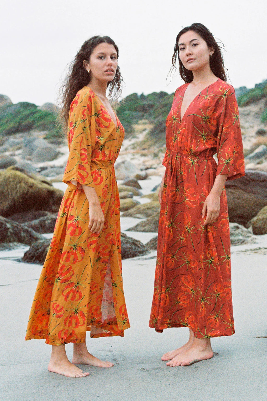 Gabrielle Swimwear - Gabrielle Maxi Dress Red Flame