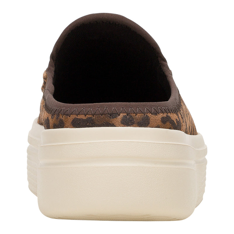 Hey Dude - Austin Lift Classic Slip On Platform Sneaker Womens Brown Leopard