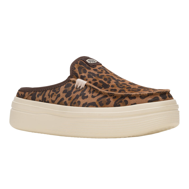 Hey Dude - Austin Lift Classic Slip On Platform Sneaker Womens Brown Leopard