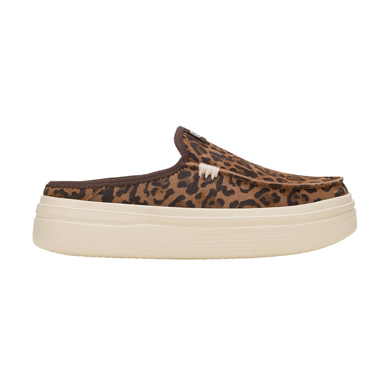 Hey Dude - Austin Lift Classic Slip On Platform Sneaker Womens Brown Leopard