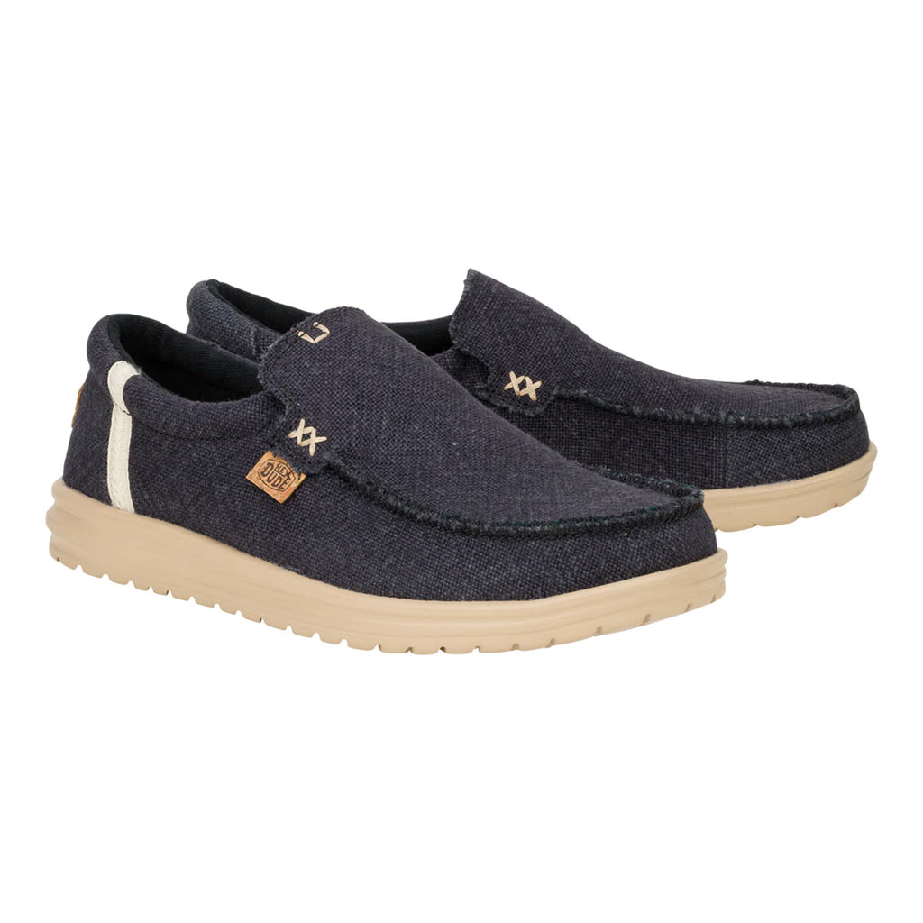 Hey Dude - Mikka Jute Slip On Mens Shoe Black