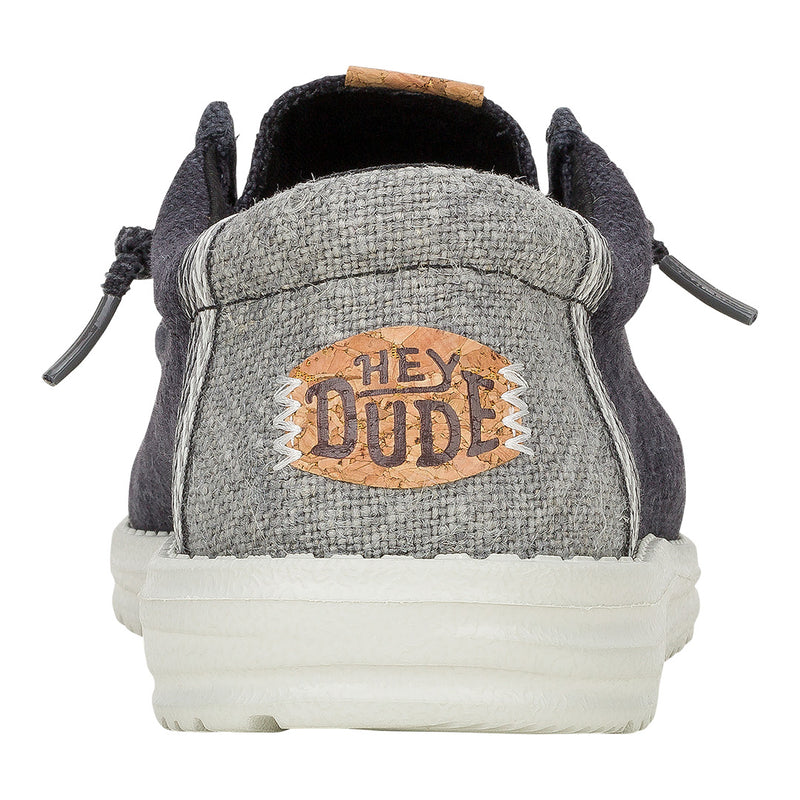 Hey Dude - Wally Jute Mens Shoe Black / Granite Grey