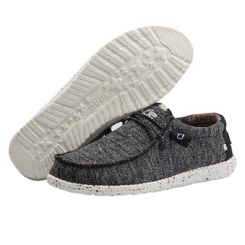 Hey Dude - Wally Sox Moccasin Black White