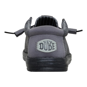 Hey Dude - Wally Stretch Sox Slip On Mens Shoe Granite Grey / Black