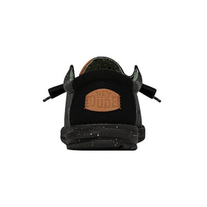 Hey Dude - Wally Washed Canvas Slip On Mens Shoe Black / Black