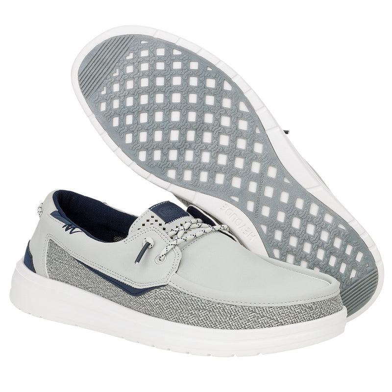 Hey Dude - Welsh Grip Classic Mesh Mens Shoe Storm Grey / Navy Blazer