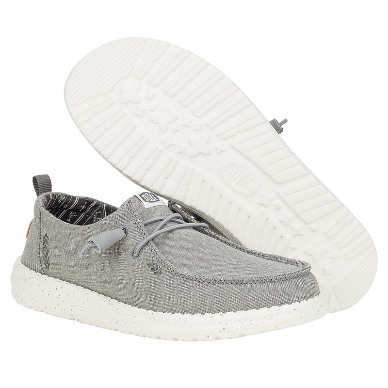 Hey Dude - Wendy Chambray Slip On Shoe Grey