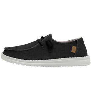 Hey Dude - Wendy Chambray Slip On Shoe Womens Off Black