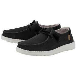 Hey Dude - Wendy Chambray Slip On Shoe Womens Off Black