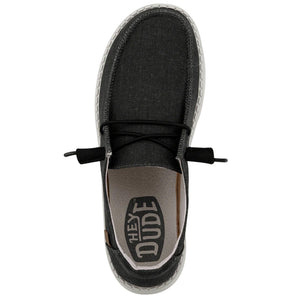 Hey Dude - Wendy Chambray Slip On Shoe Womens Off Black