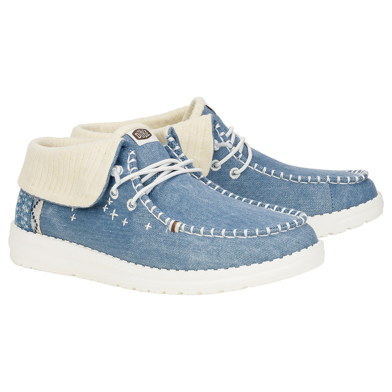 Hey Dude - Wendy Fold Denim Slip On Shoe