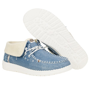 Hey Dude - Wendy Fold Denim Slip On Shoe