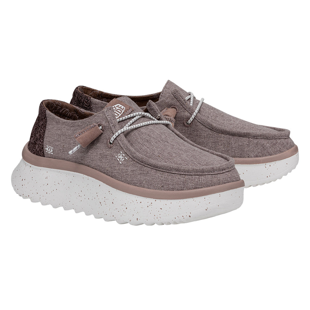 Hey Dude - Wendy Peak Chambray Slip On Womens Shoe Mauve