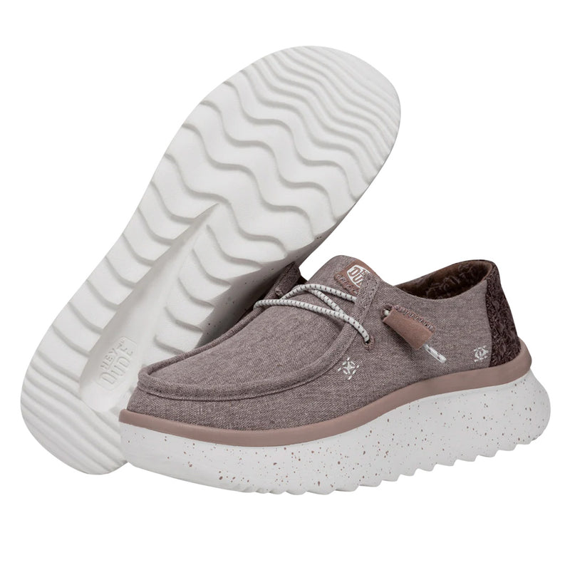 Hey Dude - Wendy Peak Chambray Slip On Womens Shoe Mauve