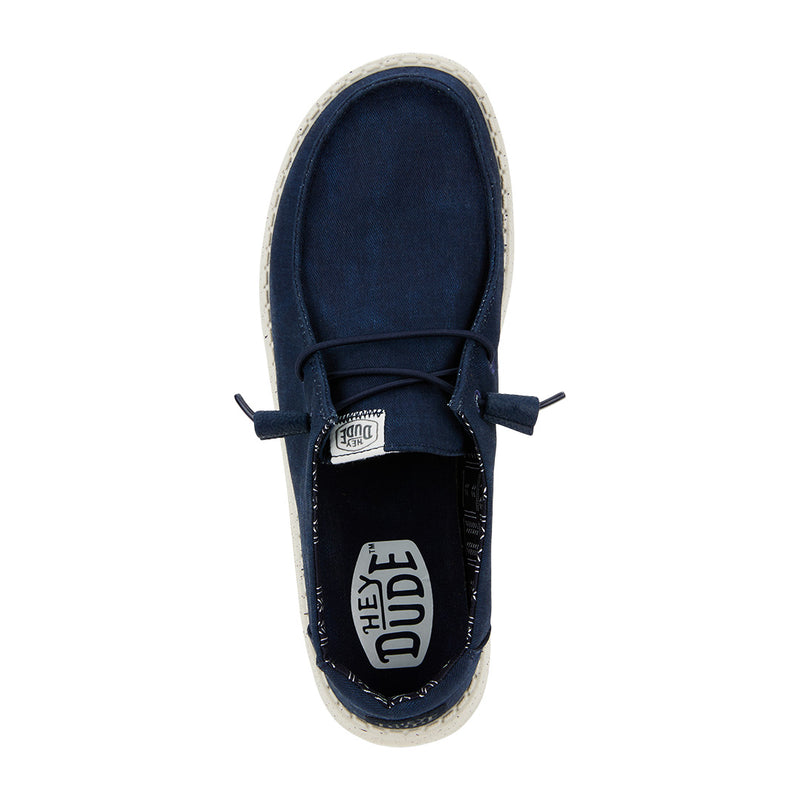 Hey Dude - Wendy Stretch Canvas Slip On Shoe Womens Navy