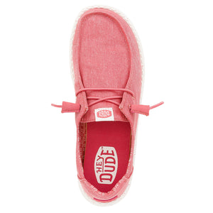 Hey Dude - Wendy Stretch Canvas Slip On Shoe Washed Red