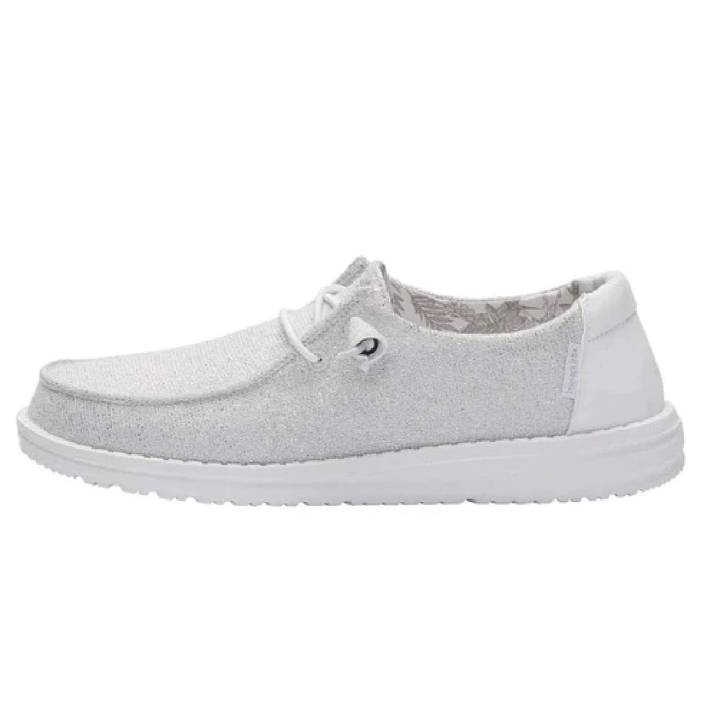 Hey Dude - Wendy Stretch Moccasin Sparkling White