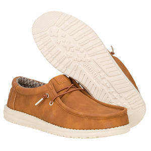 Hey Dude - Wally Classic Faux Leather Mens Shoe Tan