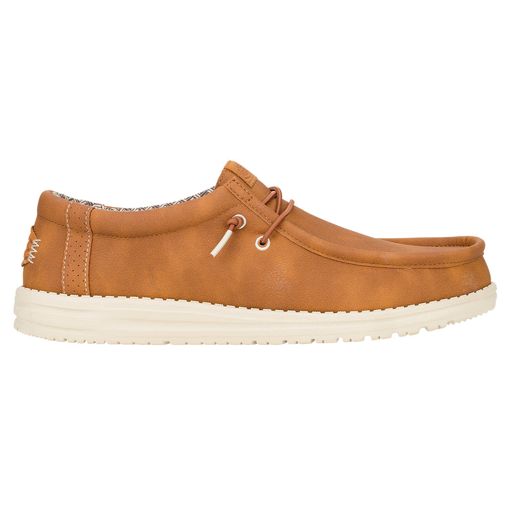 Hey Dude - Wally Classic Faux Leather Mens Shoe Tan