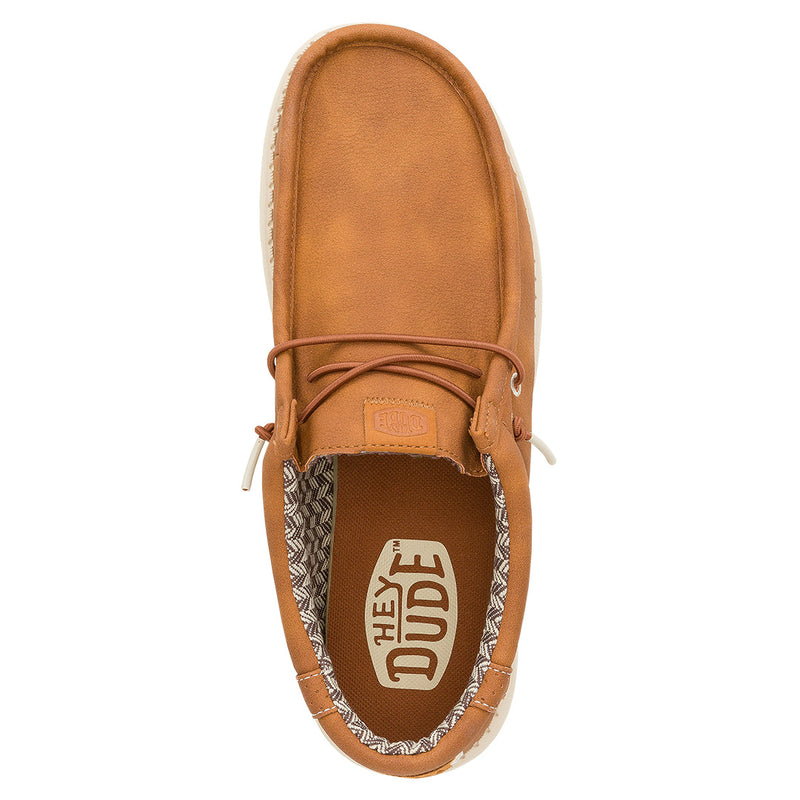 Hey Dude - Wally Classic Faux Leather Mens Shoe Tan