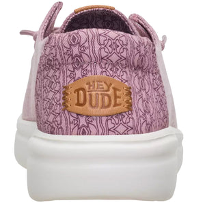 Hey Dude - Wendy Rise Chambray Grid Rose Purple Women Shoe