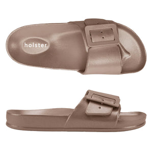 Holster - Solace Slip On Sandal Womens Natural Metallic