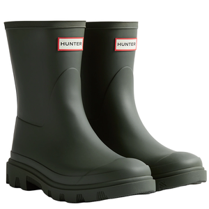 Hunter - Downpour Short Wellington Boots Women Dark Olive