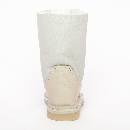 Instep Leather - Full Leather Sheepskin Boot White Stone