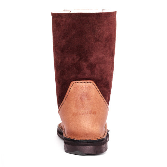 Instep Leather - Leather Front Sheepskin Boot Texan Brown