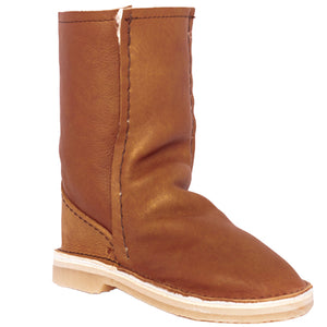 Instep Leather - Full Leather Sheepskin Boot Tan