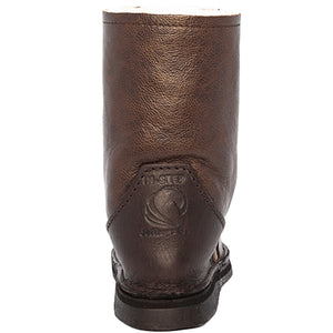 Instep Leather - Full Leather Sheepskin Boot Chocolate