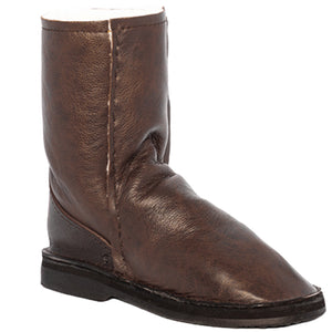 Instep Leather - Full Leather Sheepskin Boot Chocolate