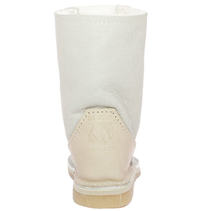 Instep Leather - Full Leather Sheepskin Boot White Stone