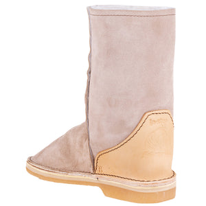 Instep Leather - Full Suede Sheepskin Boot Stone