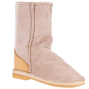 Instep Leather - Full Suede Sheepskin Boot Stone