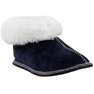 Instep Leather - Sheepskin Suede Slipper Navy