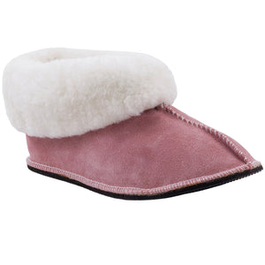 Instep Leather - Sheepskin Suede Slipper Pink