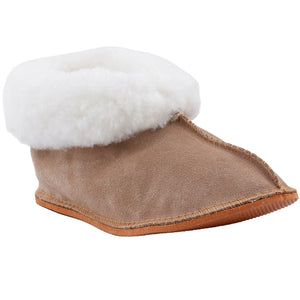 Instep Leather - Sheepskin Suede Slipper Stone