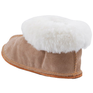 Instep Leather - Sheepskin Suede Slipper Stone