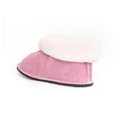 Instep Leather - Sheepskin Suede Slipper Pink