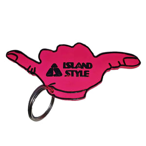 Island Style - Shaka Keyring Handjie Pink