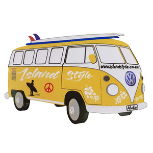Island Style - VW Fleetline Kombi Sticker Yellow