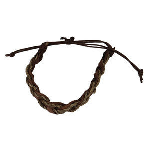 J Importers - Bracelet Leather Twisted With Grass
