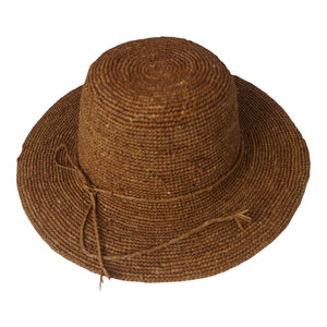 J Importers - Crochet Raffia Hat Womens Cinnamon