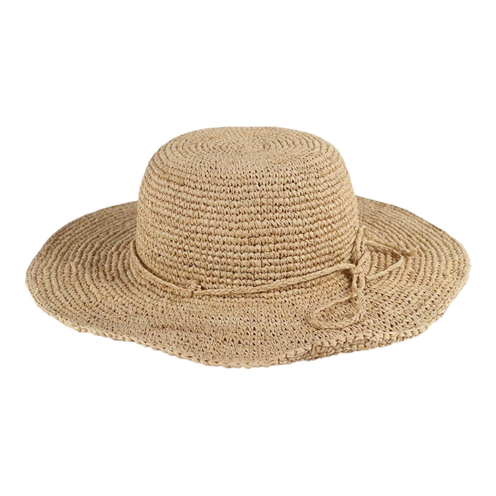J Importers - Crochet Raffia Hat Womens Natural