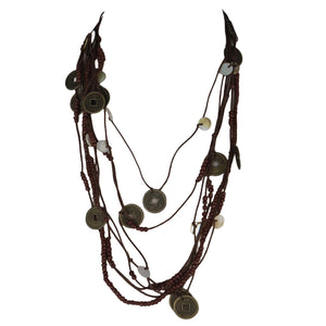 J Importers - Sono Shell Button Necklace