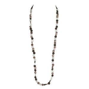 J Importers - Lace Bead Necklace White