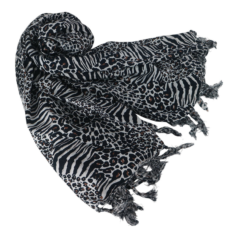 J Importers - Printed Sarong Abstract Black/Brown