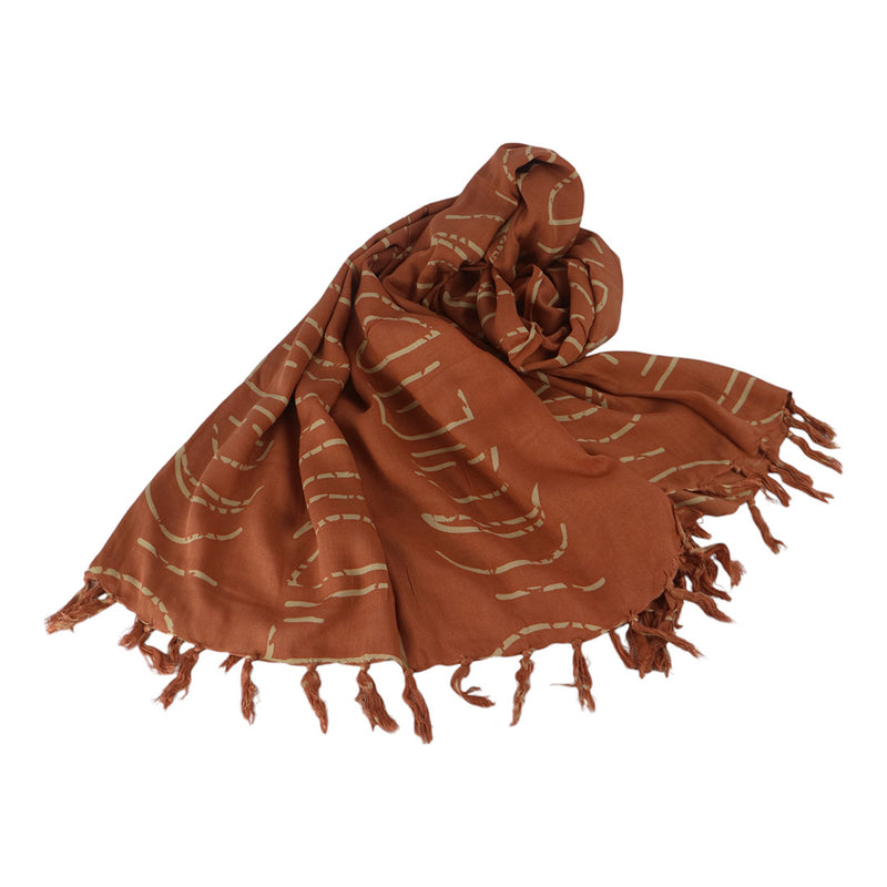 J Importers - Printed Sarong Primitive Terracotta